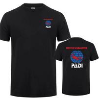 Master Scuba Diver Padi T Shirt Unisex polyester breathable top for sports casual wear easy to maintain clothes Eur size S blue