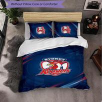 Sydney Roosters Pattern Microfiber 3Pcs Bedding Set Decor Duvet Cover Set For Bedroom Home Use 180cm*210cm