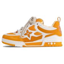 LOUIS VUITTON Skate žemi krepšinio bateliai riedlentės bateliai Unisex Balti Oranžiniai 1AC534 42 oranžinė