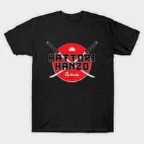 Asian Size Men Black Print T-shirt Hattori Hanzo No-Cut Heat Transfer Print Cotton Tshirt 3XL juoda