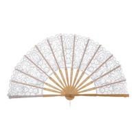 Lace Handheld Fan For Bridal Photography Dance Props Sheer Hollowed Fan for Costume Decoration Wedding Bride Accessory balta