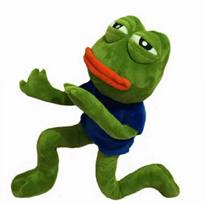 45Cm Sad Frog Plush Plaything Plush Stuffed Pillow Expression Pepe The Sad Frog Animal Plush Doll Birthday Young Boys Girls Birthday Present green