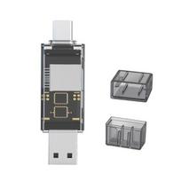 Kortelių skaitytuvas, jungiantis SD kortelę TF kortelių skaitytuvas Didelės spartos stabilaus perdavimo USB adapteris C tipo kortelių skaitytuvas gray