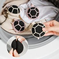 4Pcs Cute Turtle Shape Washing Machine Hairball Collector, Reusable Pet Hair Remover black