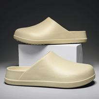 Mens Kitchen Chef Shoes Waterproof Garden Clogs Closed Toe Half Shoes Rubber Slide Shoes Restaurant El Working Summertime Beach 38-39 beige