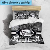 3pcs Sturm Graz Crest Emblem Printed Bedding Set Duvet Cover Closure Includes 1 Duvet Cover & 2 Pillowcases Bedding Sets Home Decor Gifts 135cm*200cm