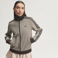 Adidas Originals Jackets Women's Light Brown Stand Collar Moderate Oth L gray