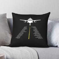 Pilots Airplane Phonetic Alphabet Pillowcase Polyester Linen Velvet Printed Zip Decor Throw Pillow Case Home Cushion Cover 30X30CM white