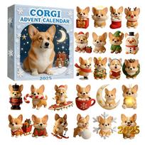 Puppy Advent Calendar Days Surprise Box for Kids  Christmas Dog Countdown Flat Design One Size