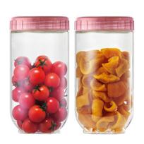 LOCK&LOCK New Concept Storage Jar 2-Piece Set pink