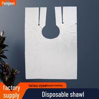 Disposable Plastic Hair Coloring and Perming Cape for Barber Shop 100 pieces per pack gray
