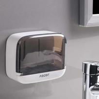 Wall-mounted Soap Dish For Home Portable Toilet Waterproof Soap Holder Restroom Storage Box Storage Holder Bathroom Accessories gray