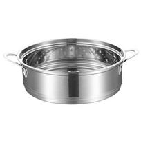 Vegetable Steamer Multiple Layers Easy to Use Convenient Cleaning Anti-rust Food Grade Upper Steaming with Handle Stainless Steel Buns S gray