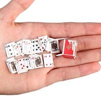 Portable Mini Playing Cards Poker Chips Clear Playing Card For Family Game Party Spoof Fun Prank Props House Study Pub Accessory beige