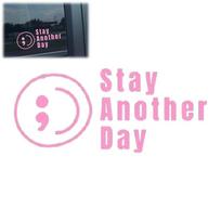 Glossy Finish SAD Stay Another Day Self Adhesive Vinyl Decals  Vehicle Accessories rožinė