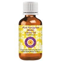 Deve Herbes Pure Fenugreek (Methi) Carrier Oil (Trigonella foenumgraecum) 100% Natural Therapeutic Grade Cold Pressed 30ml yellow