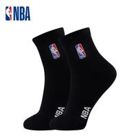 NBA Men's Embroidered Combed Cotton Mid-Calf Sports Socks One Size (26-28CM / EU 39-44) juoda