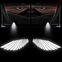 2PCS LED Welcome Light Badge Car Door Emblem Projector Lamps For Opel Astra j Insignia Astra Corsa Zafira b Mokka 2PCS black