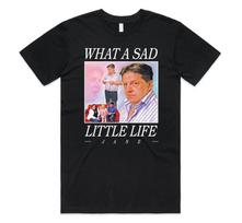 What A Sad Little Life Jane T-shirt Tee Funny Come Dine Enjoy The Money S white