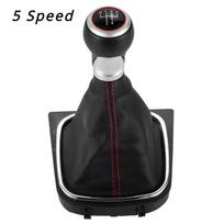 Automobilio pavarų perjungimo rankenėlės rankinė rankenėlė svirtis 5-6 greičių Volkswagen VW Golf 5 6 MK5 MK6 R32 GTI 04-09 Scirocco(2009 m) black