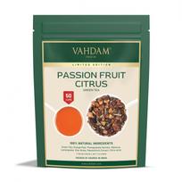 Citrusinė arbata su pasifloros vaisiais (100 g), Pasifloros vaisių citrusinių vaisių žalioji arbata, VAHDAM blue