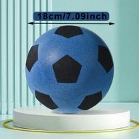 Silent Foam Soccer Ball Soft High Rebound Indoor Silent Training 18cm mėlyna