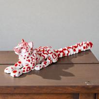 16/21cm 3D Printed Snow Leopard Model Simulation Multi-joint Movable Wild Animal Figurines Mini Home Decoration Crafts Cute Gift 16cm raudona