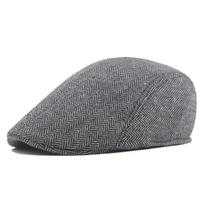 Newsboy Caps Classic Advanced Flat British Western Style Men Hat for Daily Wear šviesiai pilka spalva
