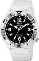 Citizen Q&Q Solar-Powered Analog Watch - Urethane Strap Series, Model H064-005, White Color, 10 ATM Water Resistant gray
