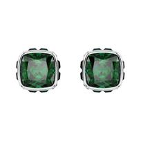 Swarovski Birthstone May birthstone square cut earrings women's green 5660801 žalia