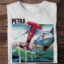 Never Say Die Album Petra Band Short Sleeve S-2345XL White Tee Shirt OB13 XXL gray