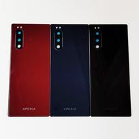 A+ Battery Cover For Sony Xperia 5 J8210 J8270 J9210 Battery  Back Glass Housing Cover Repair Parts With Adhesive