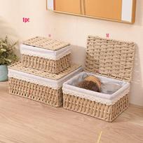 Household Laundry Hamper Bohemia Storage Basket Universal Wicker Storage Baskets  Desk Decoration S