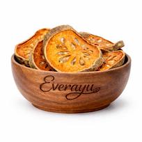 Belgiri sausas sveikas 100g – Bael vaisius/Medinis obuolys (Aegle marmelos) | Natūraliai džiovintos bael (Aegle marmelos) skiltelės | Žolinė žaliava 100 g orange