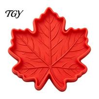 Outdoor Walkway Pavers Stepping Stone Silicone Mold for DIY Garden Patio Path Decor, Reusable Decorative Concrete Molds Casting Mold, Maple A red
