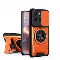 Magnetic Phone Case for Motorola Moto G35 G55 G86 G53 G34 G56 G84 G64 G45 G54 5G Slide Camera Protection Lens Ring Stand Cover Moto G35 black