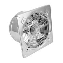 220V 100W Exhaust Fan 410 Stainless Steel Diameter 9.8in Through Wall Bathroom Exhaust Fan for Garage Kitchen Warehouse