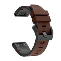Leather Watch Strap 22/26mm for Garmin Fenix 8 Pro E 7X 7 6X 6 5plus Band Quatix 8/Descent Mk3i Mk2i QuickFit Wristband 26mm-Fenix 8 51MM black
