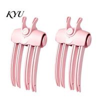 Travel Size Hair Styler 2Pcs Heated Volume Clip, Electric Root Volumizer Crimper, 3 Minute Lifting Safe Clip Comb for Flat Hair, Dual Temperature USB white