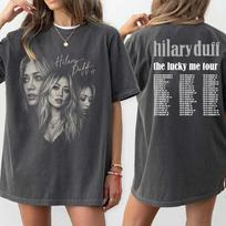 Hilary Duff Lucky Me Tour 2026 Concert Fan Gifts Unisex T-shirt XXXL gray