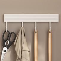 20/30/40/50cm Kitchen Utensils Rack Space Aluminum Kitchen Hook Rack Wall Hanging Rod Rack  Kitchen 40cm-8 hooks