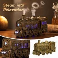 Train-Shaped Humidifier and Aroma Diffuser with Colorful Lights, Mist, Blue Light, No Remote Control One Size brown