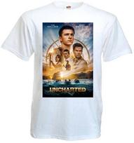 Uncharted T shirt white movie poster all sizes 3XL gray
