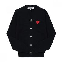Comme DeS Gar OnS Men S Cardigan Play Red Heart Wappen Ax N008 051 AX-N008-051 1 (S) gray