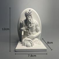 Mozė Pranašas Gipso Statulėlė Stalo Dekoracija Meno Kūrinys Figūrėlės Ornamentai Mozės Veikėjai Skulptūra Kambario Estetinis Dekoras gray