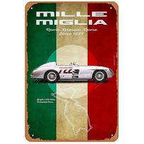 Redline Heritage Mille Miglia skardinis ženklas Senovinio automobilio lenktynės Metalinis meno dekoras aluminum 20x30cm