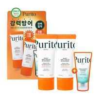 Purito SEOUL Daily Soft Touch Sunscreen SPF50+ PA++++ Double Set (60ml × 2 + Cleanser 30ml) 60ml × 2 + Cleanser 30ml orange