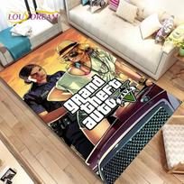Grand Theft Auto GTA Game Gamer Area Rug,Carpet Rug for Home Living Room Bedroom Sofa Doormat Decor,Kids play Non-slip Floor Mat 40x60cm(15x23in) white