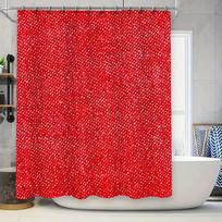 Red White Polka Dot Shower Curtain Waterproof Bath Decor Customizable Size Modern Bathroom Accessories For Home Decoration W90H180(CM)-1 Pcs red