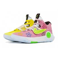 Nike KD Trey 5 X Cushioning Slip Resistant Abrasion Resistant Low top Basketball Shoes Men's Yellow Pink DJ7554-014(Team241-) 41